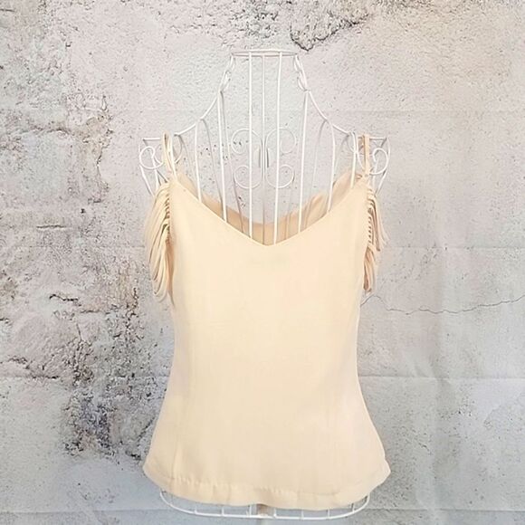 Naked Zebra Elegant Peach Cream Women's Top Size S - Picture 6 of 11